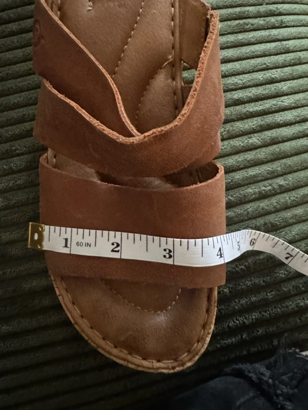 Born Brown Leather Platform Sandals Womens SZ 7 Cork Wedge Comfort Boho Casual
